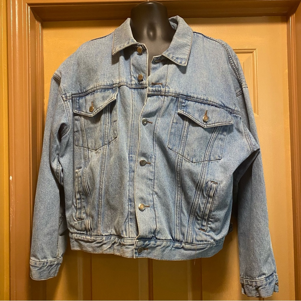 Men’s Wrangler Hero denim jean trucker jacket sz XL
